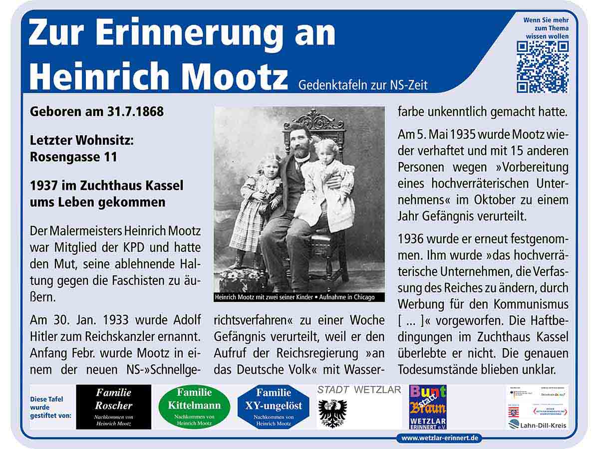 Bildvorschau auf Tafel 15 zu Ehren Heinrich Mootz