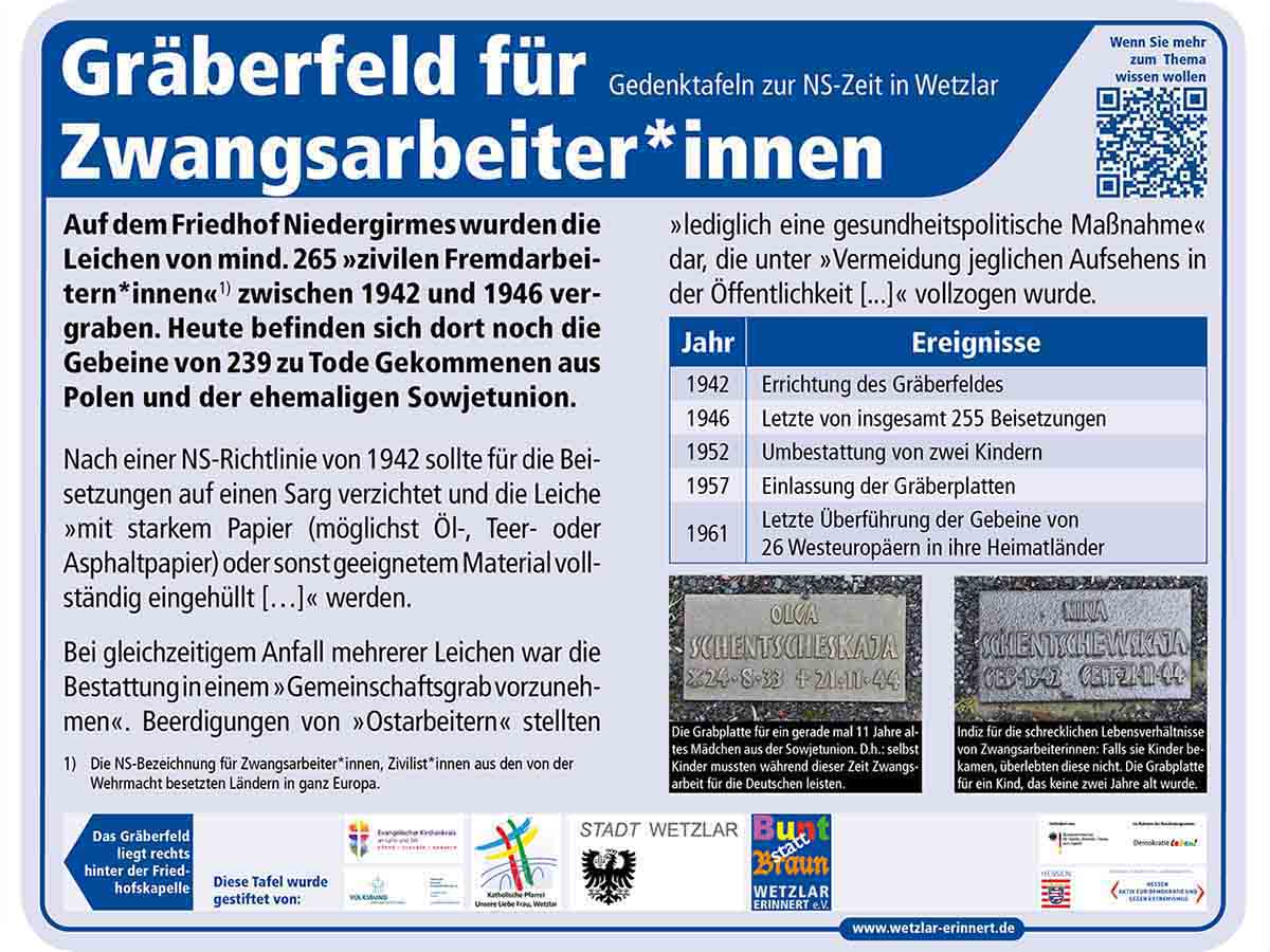 Bildvorschau auf Tafel 09 Gräberfeld NS-Zwangsarbeiter*innen