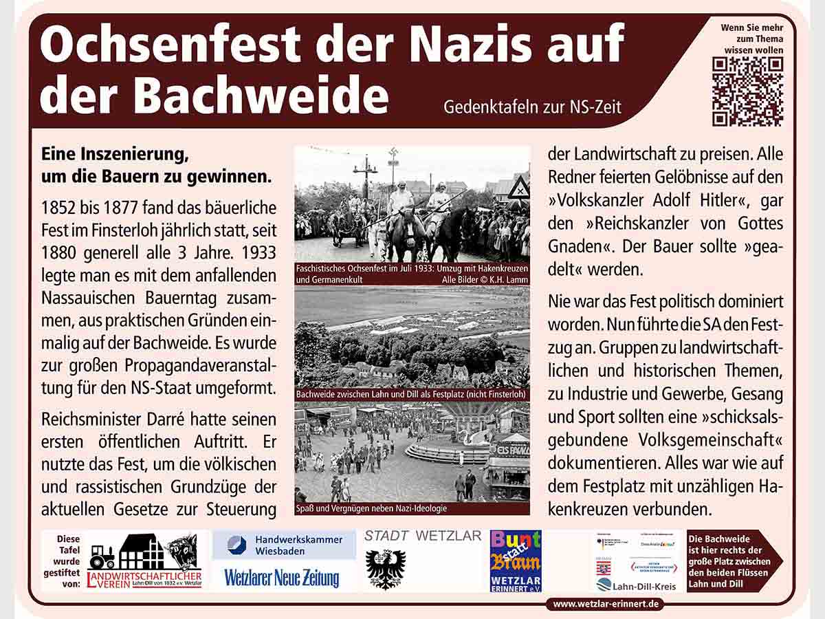 Bildvorschau auf Tafel 16 zum Ochsenfest 1933 an der Lahnbrücke / Bachweide